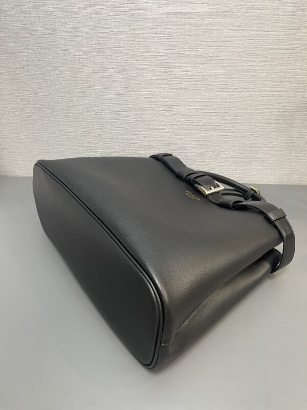 Prada Buckle large leather handbag with belt