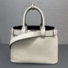 Prada Buckle medium leather handbag with double belt