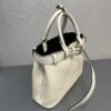 Prada Buckle medium leather handbag with double belt