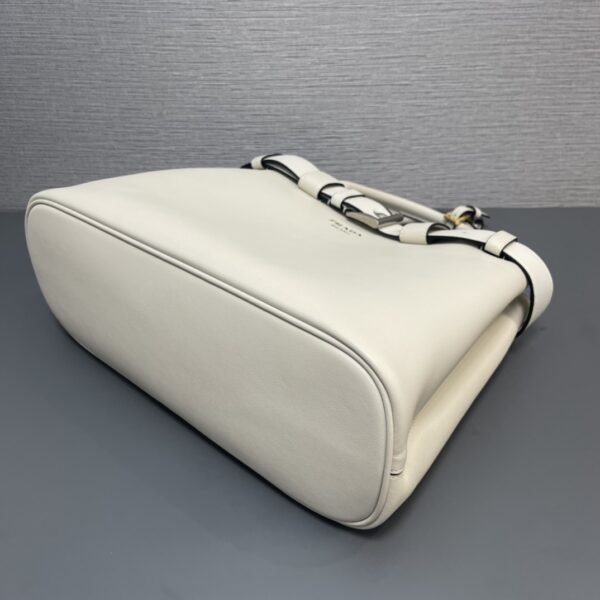 Prada Buckle medium leather handbag with double belt