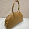Large leather tote bag with zipper closure