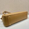 Large leather tote bag with zipper closure