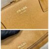Large leather tote bag with zipper closure