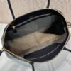 Large leather tote bag with zipper closure