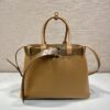 Prada Buckle large leather handbag with belt