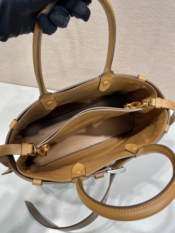 Prada Buckle large leather handbag with belt