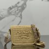 Prada Crochet and leather shoulder bag with flap