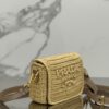 Prada Crochet and leather shoulder bag with flap