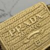 Prada Crochet and leather shoulder bag with flap