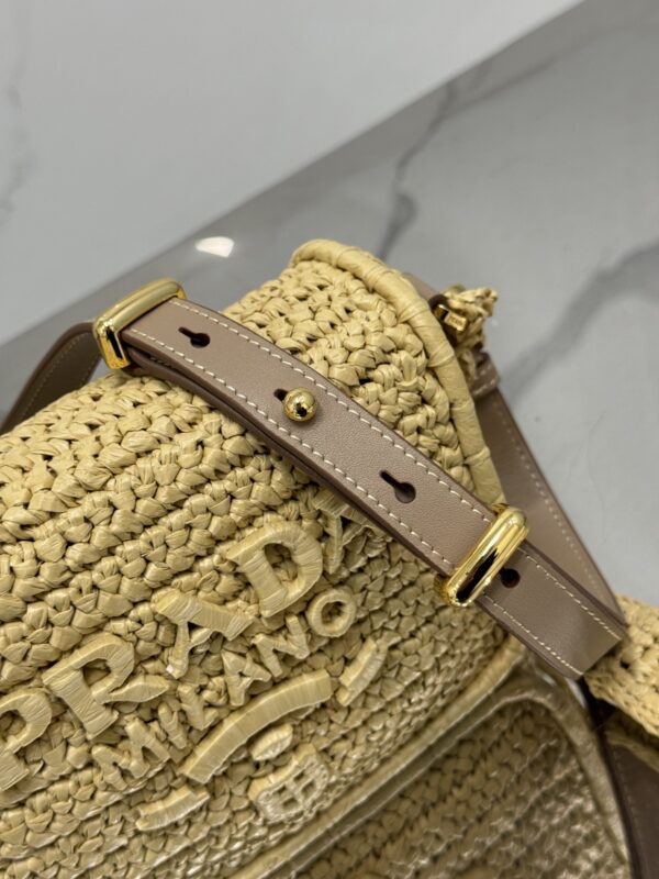 Prada Crochet and leather shoulder bag with flap