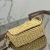 Prada Crochet and leather shoulder bag with flap