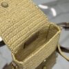 Prada Crochet and leather shoulder bag with flap