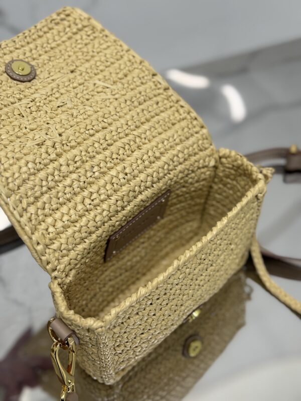 Prada Crochet and leather shoulder bag with flap