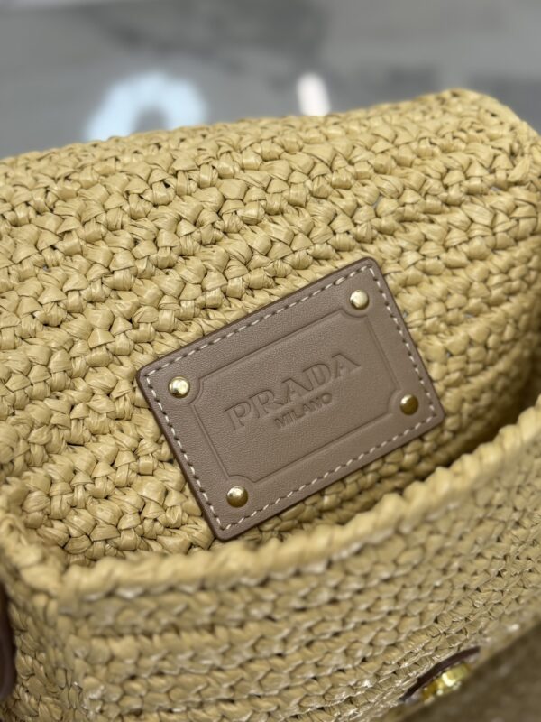 Prada Crochet and leather shoulder bag with flap