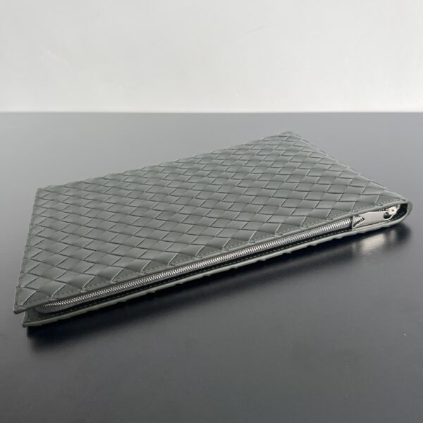 Bottega Veneta Intrecciato Half Zip Pouch