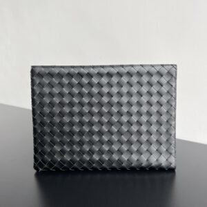 Bottega Veneta Intrecciato Half Zip Pouch