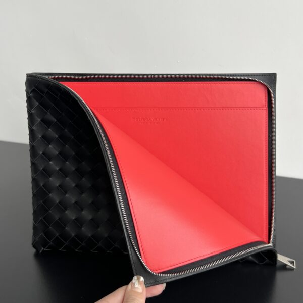 Bottega Veneta Intrecciato Half Zip Pouch