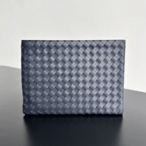 Bottega Veneta Intrecciato Half Zip Pouch