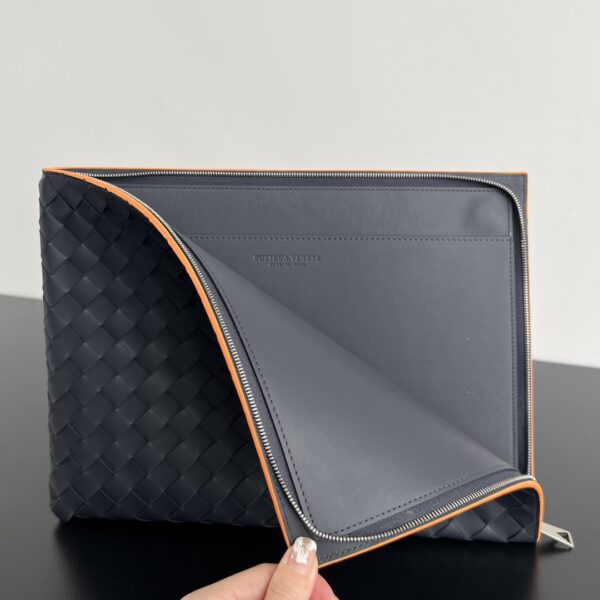 Bottega Veneta Intrecciato Half Zip Pouch