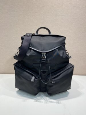 Prada Re-Nylon and leather backpack