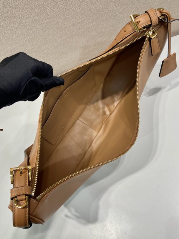 Prada Demi-lune large leather shoulder bag