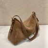 Prada Demi-lune large suede shoulder bag