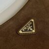 Prada Demi-lune large suede shoulder bag