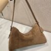 Prada Demi-lune large suede shoulder bag